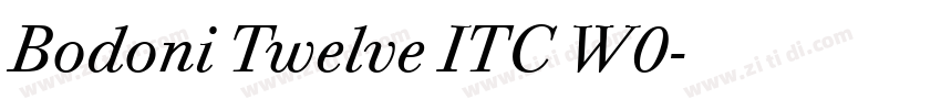 Bodoni Twelve ITC W0字体转换